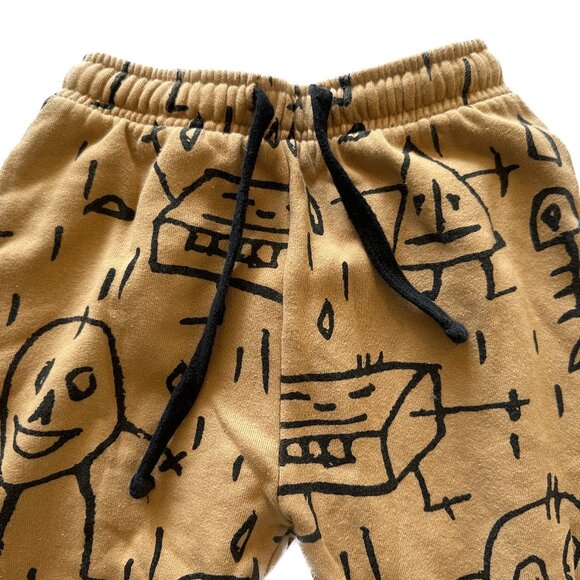 Nununu Kids Goofy Skull Print Sweatpants Joggers in Mocha size 6 7 - Picture 5 of 15
